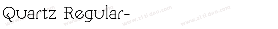 Quartz Regular字体转换